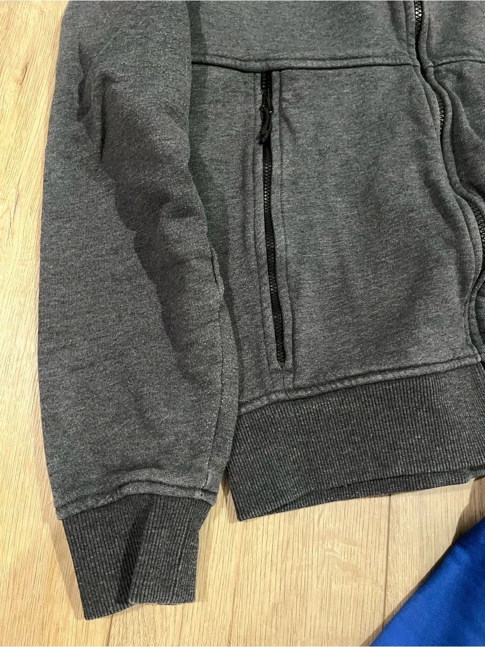 The North Face Men’s Hooded Zip Jacket — Royal Blue & Charcoal